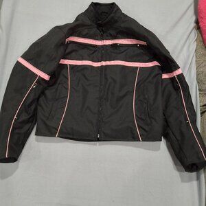 BILT Women’s Motorcycle Jacket XL Black Pink Armor Riding Protective Gear